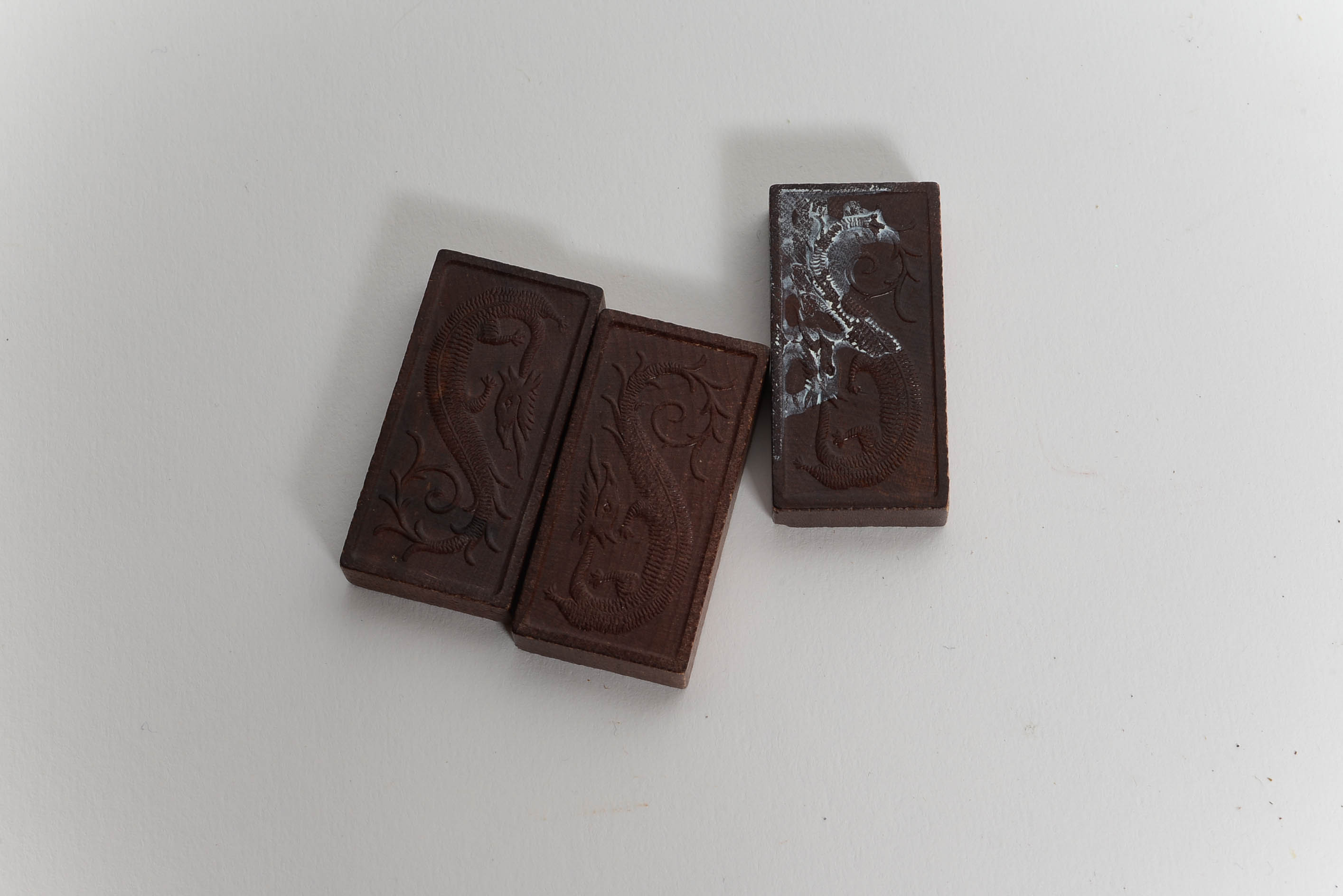 Vintage Dragon Double Nine Dominoes