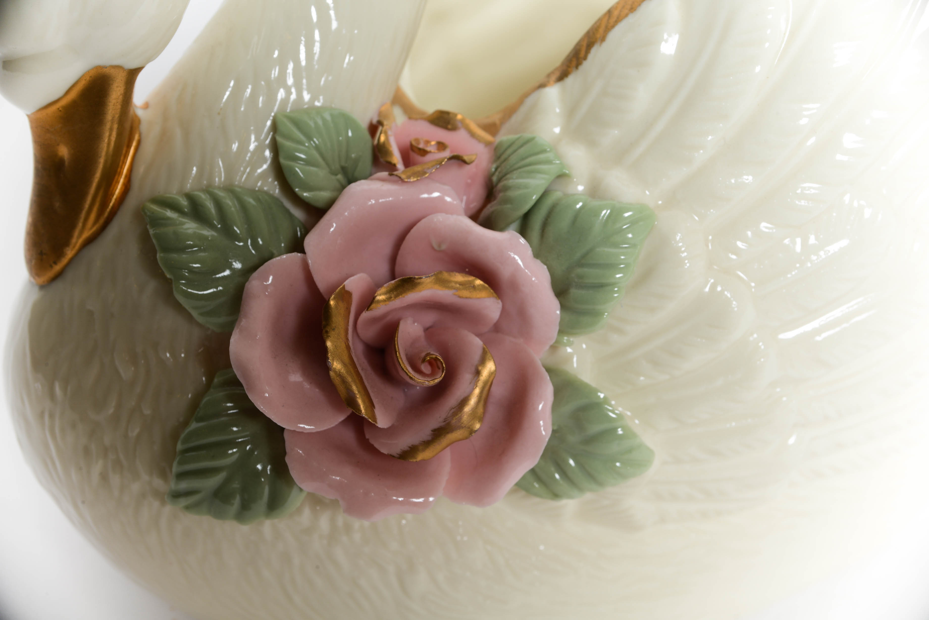 Porcelain Swan Figurine