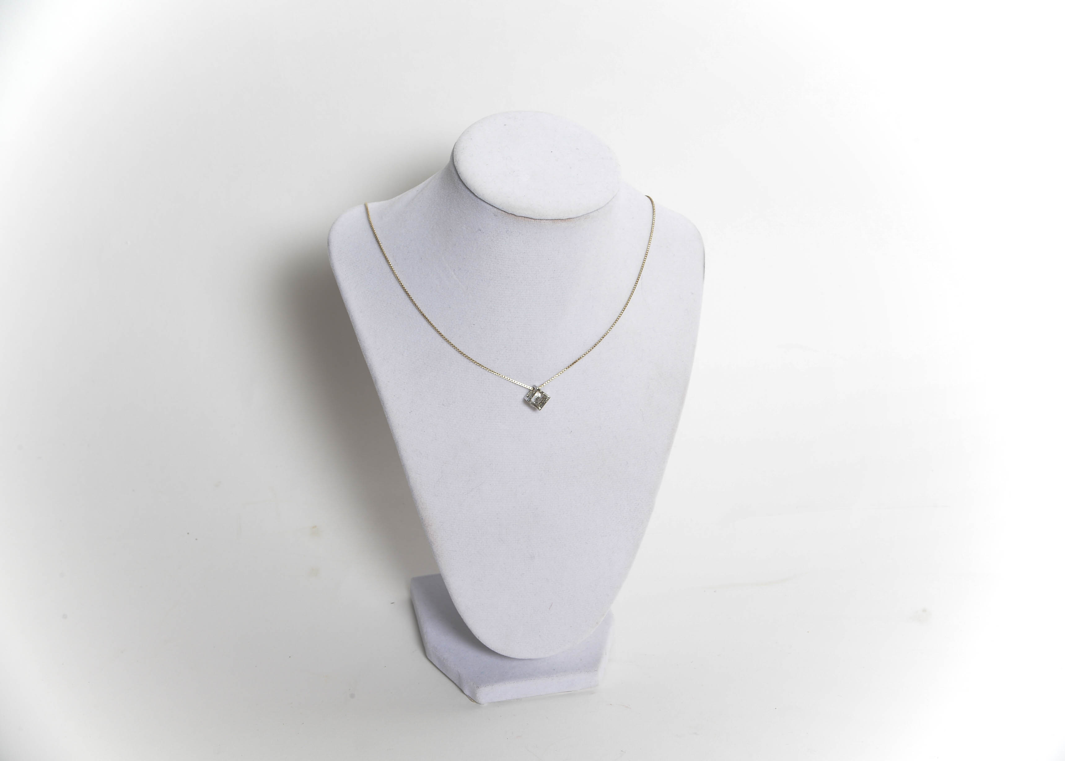 Sterling Silver Cubic Zirconia Pendant Necklace