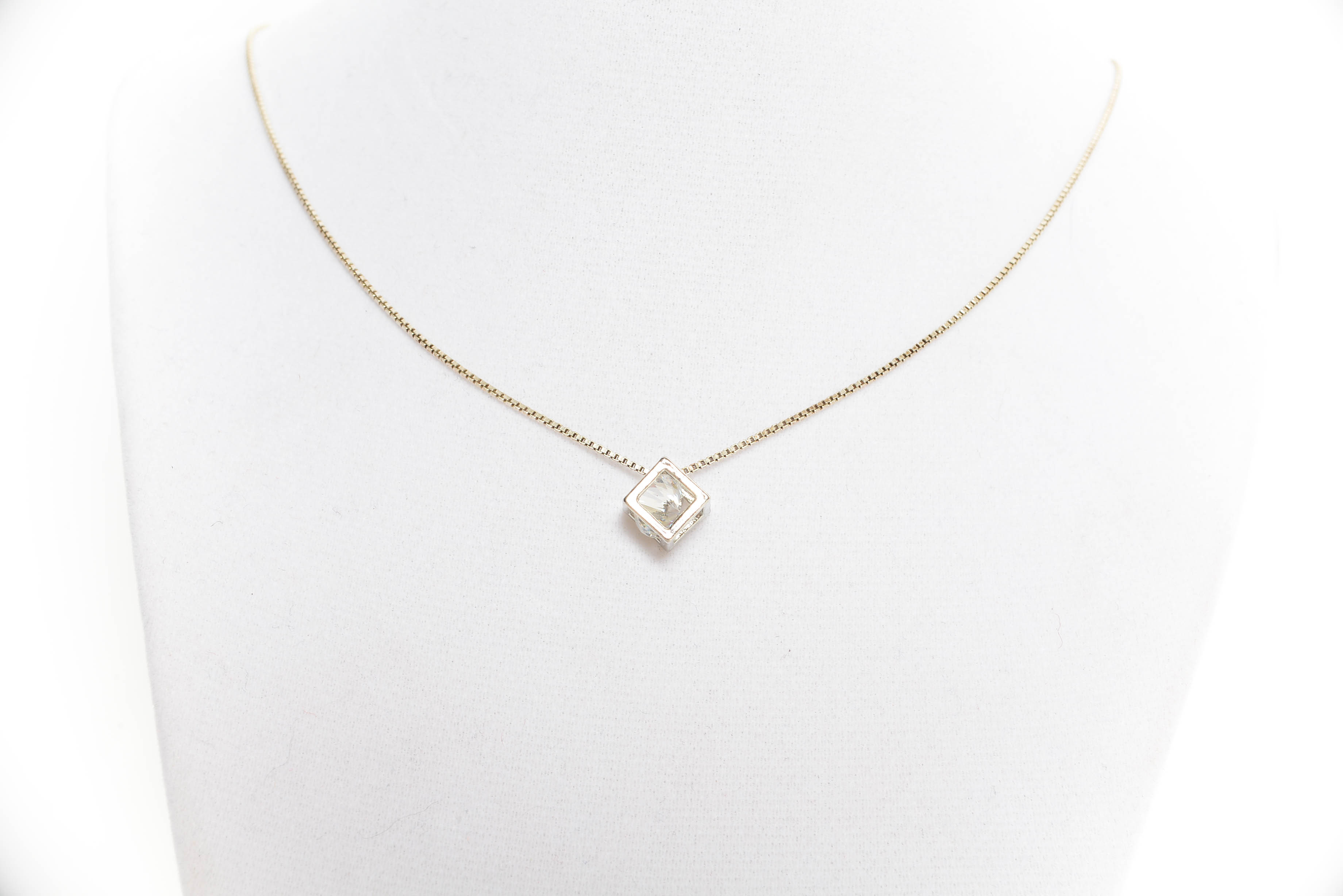 Sterling Silver Cubic Zirconia Pendant Necklace