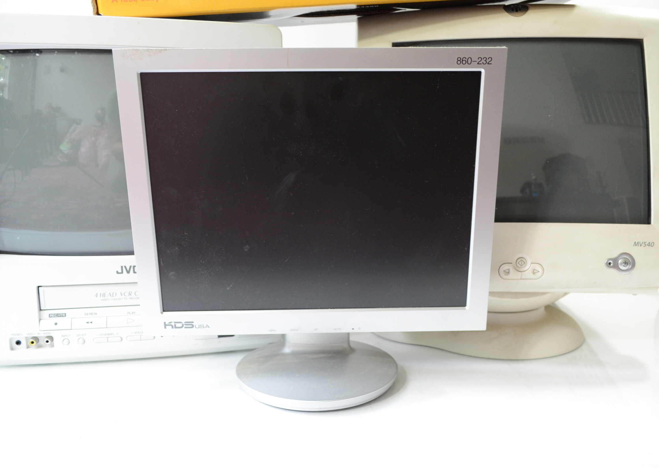Assortment of Computer Monitors and Scanner