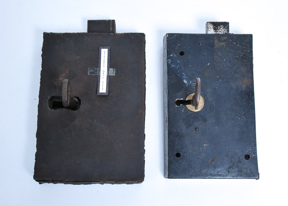 A Pair of Rare Vintage Prison Cell Locks with Keys
