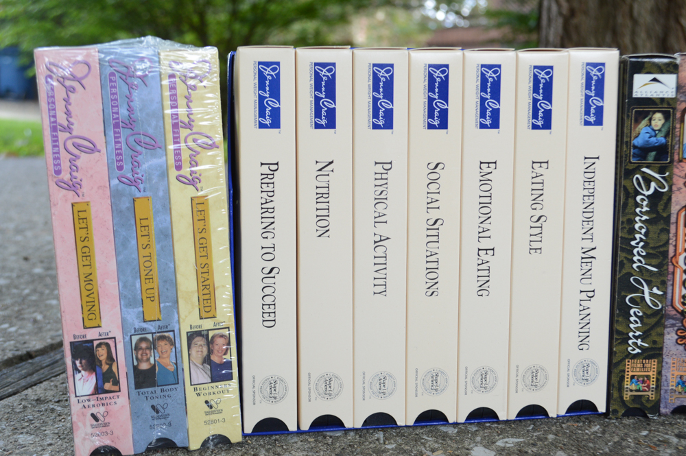 VHS Tape Players and Collection of Vintage VHS Tapes