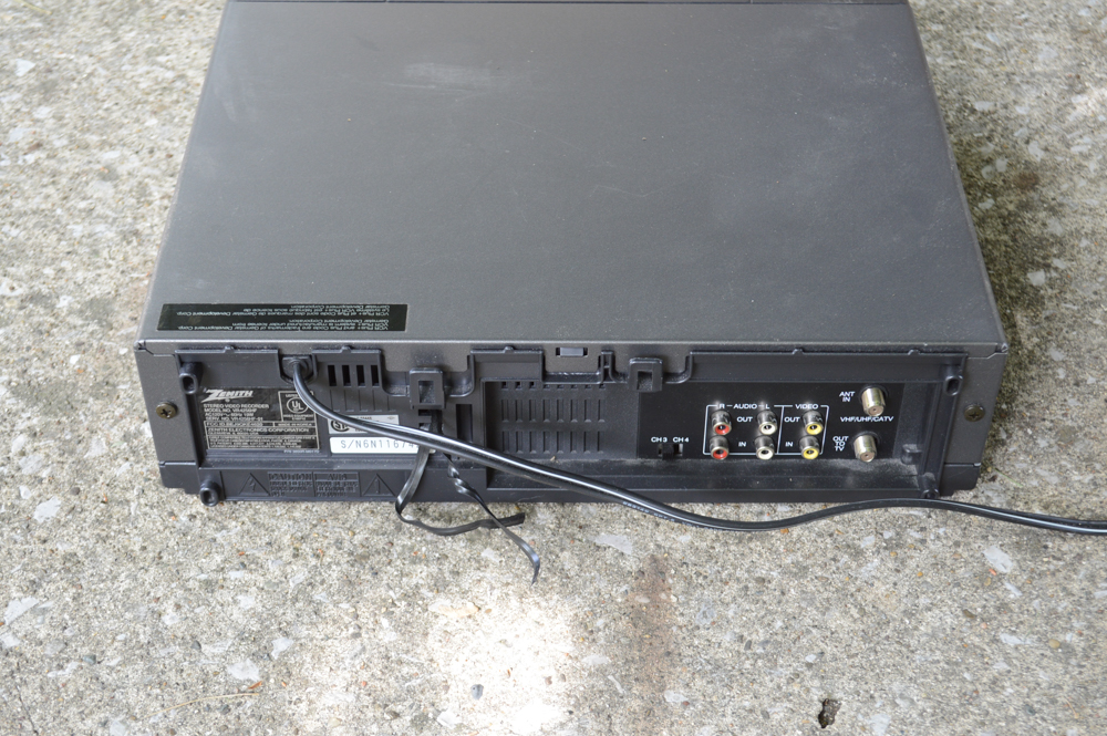 VHS Tape Players and Collection of Vintage VHS Tapes