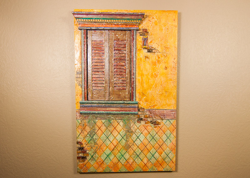 Mixed Media Tuscan Villa Art Piece by Giovanni Scalisi