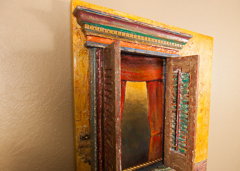 Mixed Media Tuscan Villa Art Piece by Giovanni Scalisi