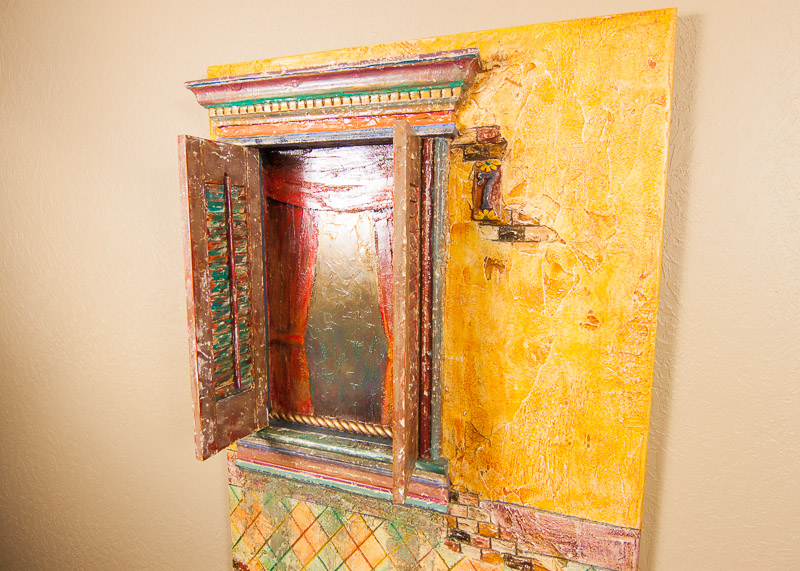 Mixed Media Tuscan Villa Art Piece by Giovanni Scalisi