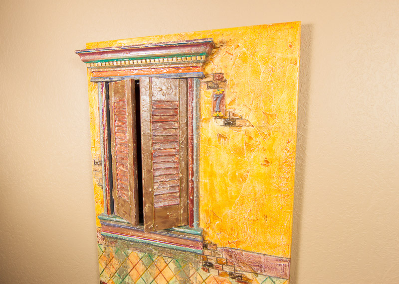 Mixed Media Tuscan Villa Art Piece by Giovanni Scalisi