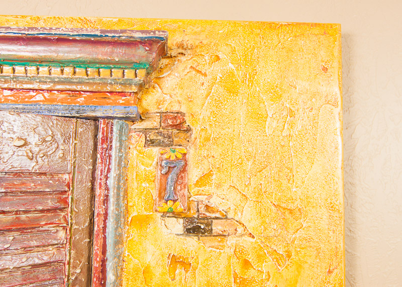 Mixed Media Tuscan Villa Art Piece by Giovanni Scalisi