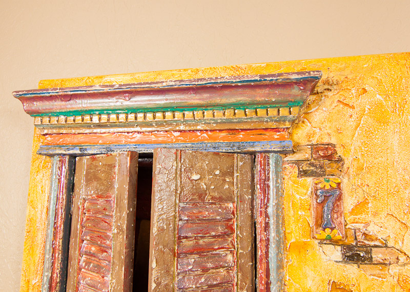 Mixed Media Tuscan Villa Art Piece by Giovanni Scalisi