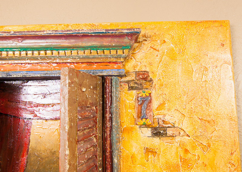 Mixed Media Tuscan Villa Art Piece by Giovanni Scalisi