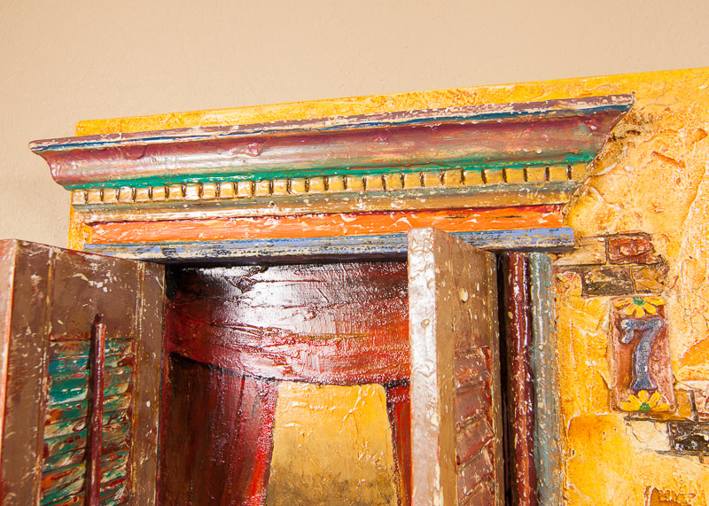 Mixed Media Tuscan Villa Art Piece by Giovanni Scalisi