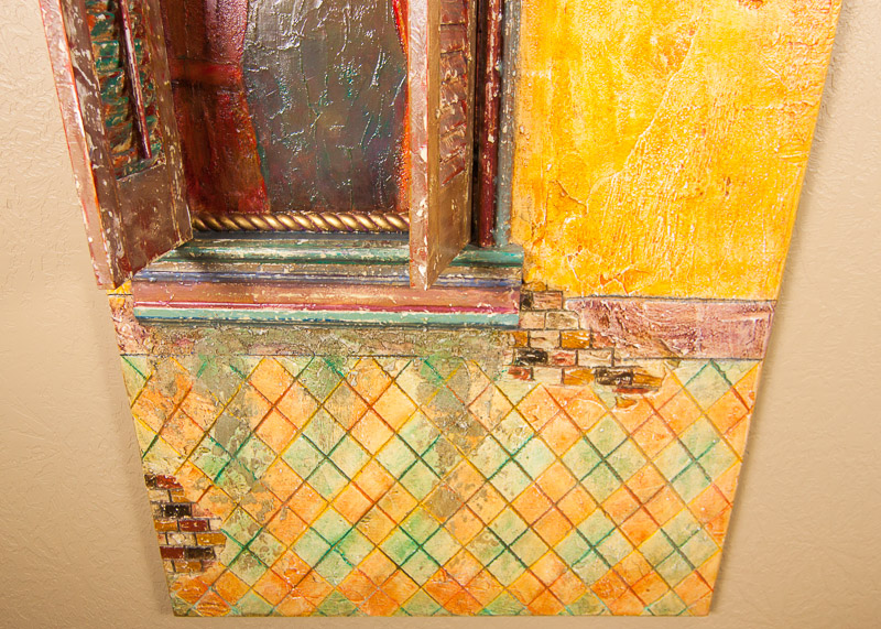 Mixed Media Tuscan Villa Art Piece by Giovanni Scalisi