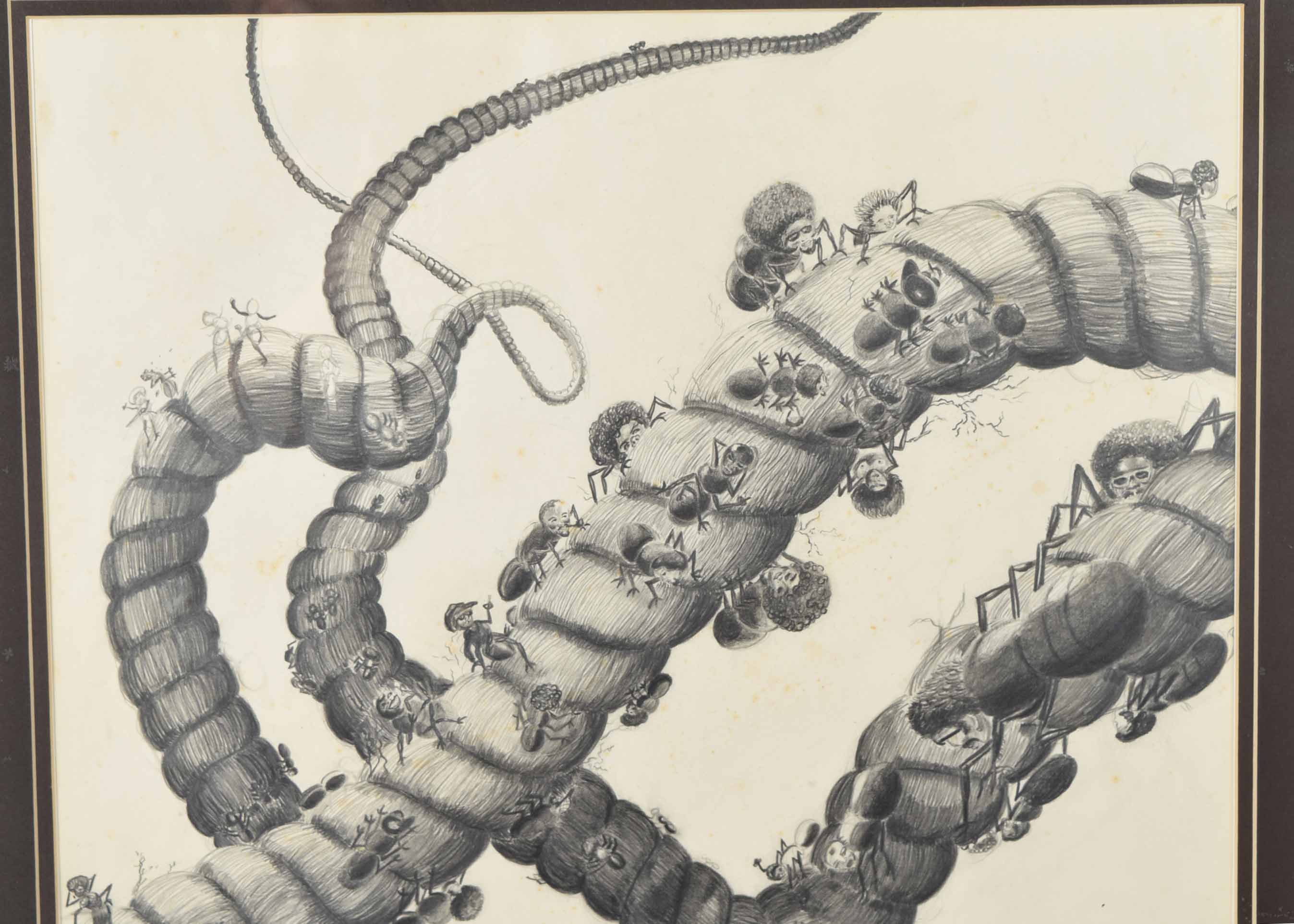 Signed Original Duffy Pencil Drawing