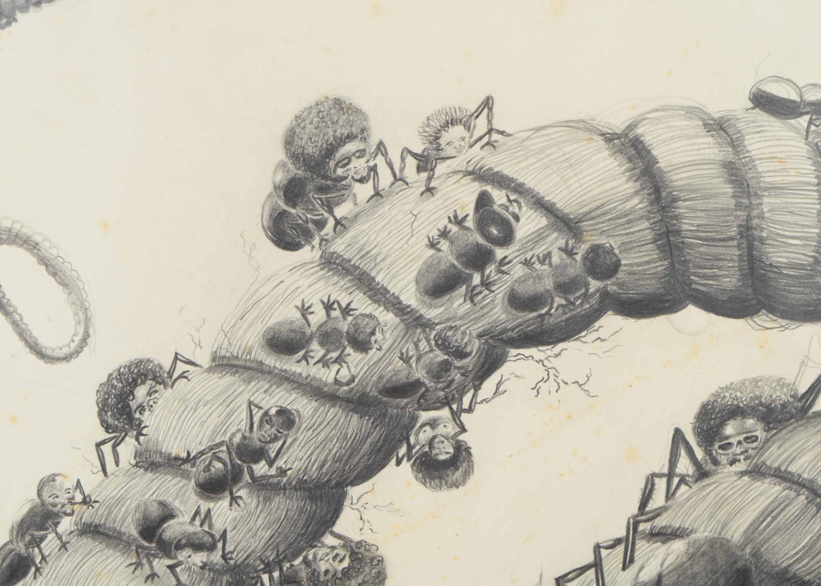 Signed Original Duffy Pencil Drawing