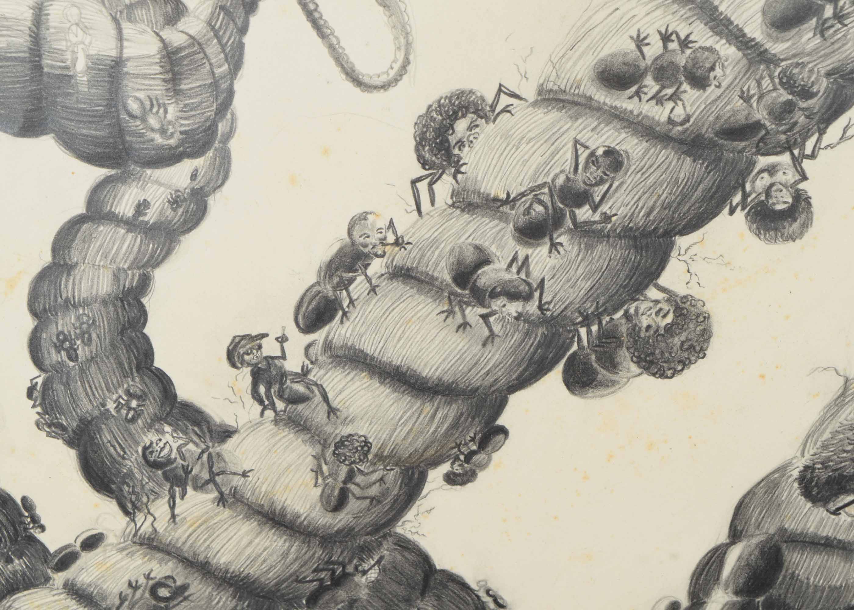 Signed Original Duffy Pencil Drawing