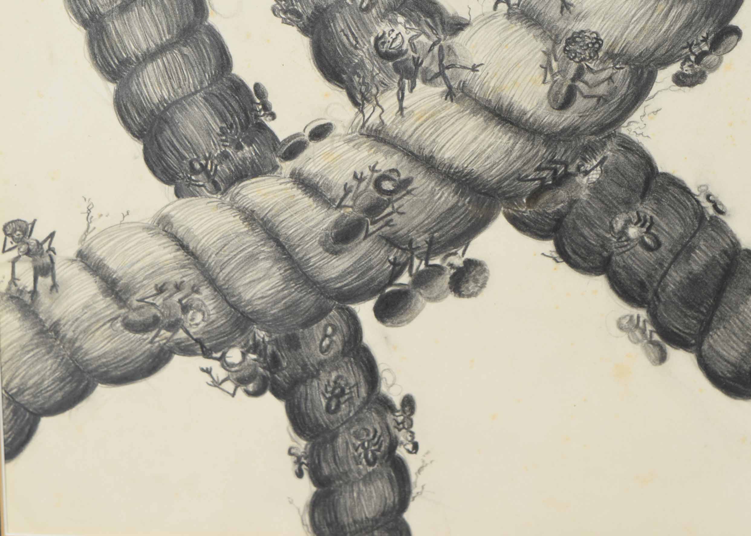 Signed Original Duffy Pencil Drawing