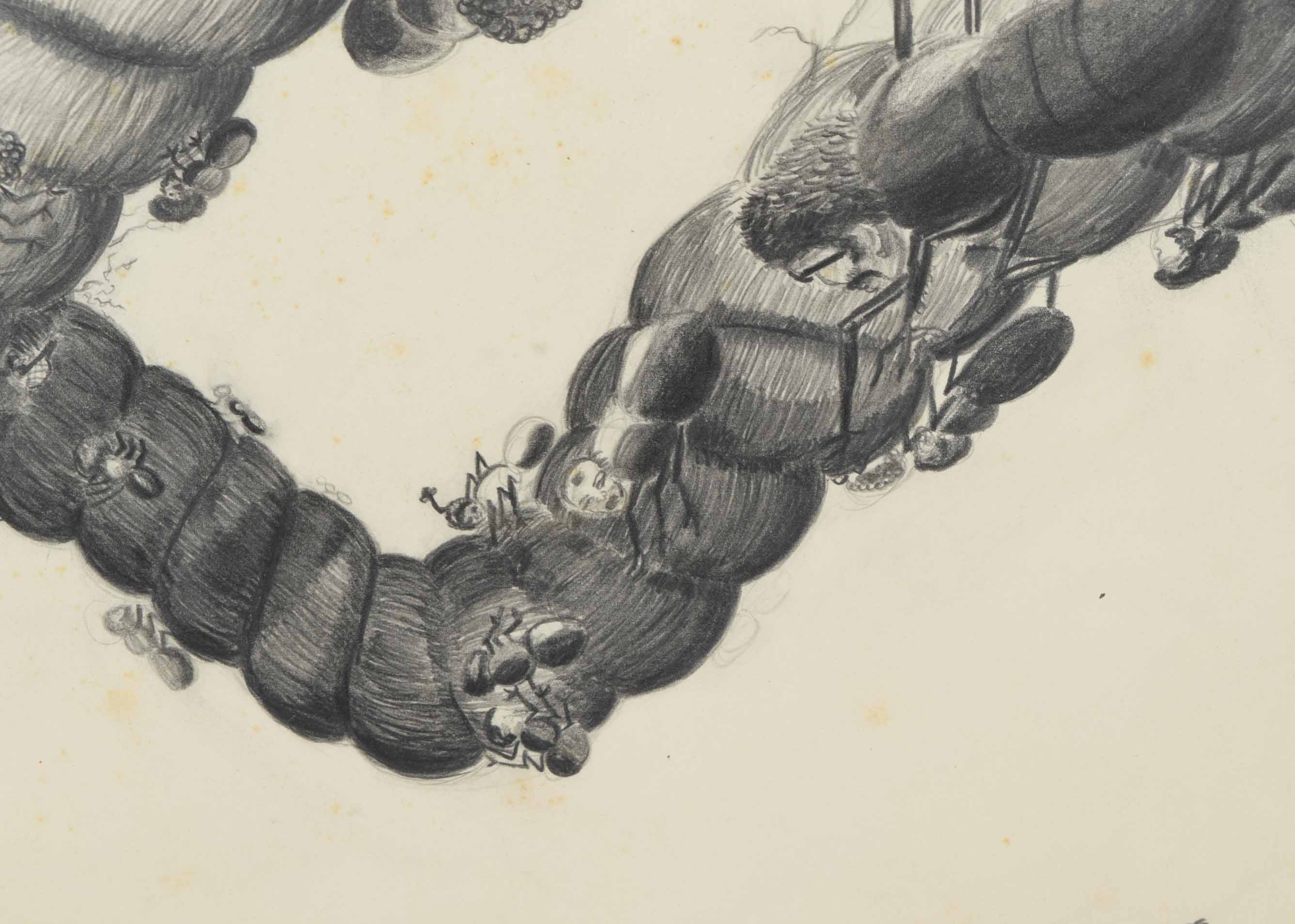 Signed Original Duffy Pencil Drawing