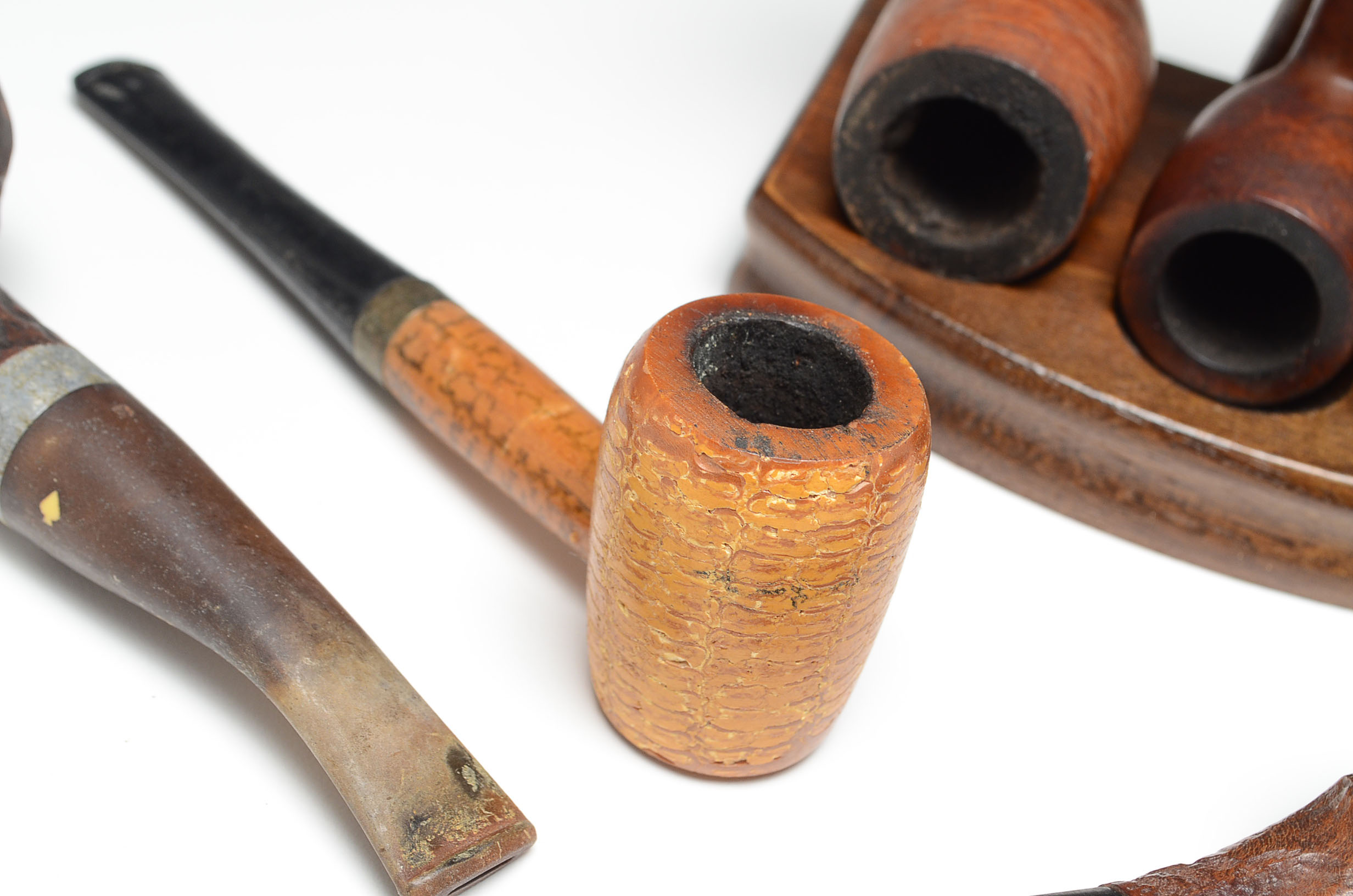 Vintage Tobacco Pipes and Stand