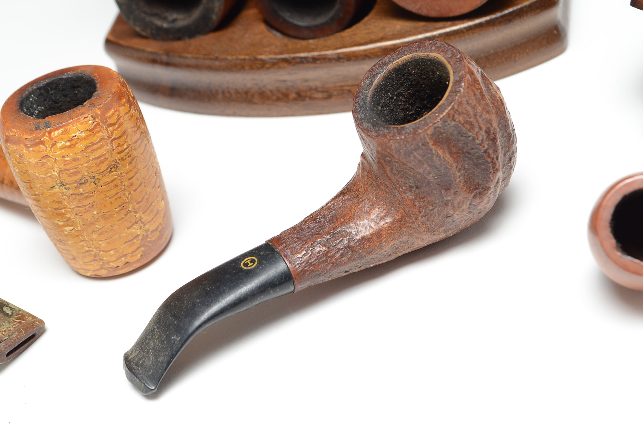 Vintage Tobacco Pipes and Stand