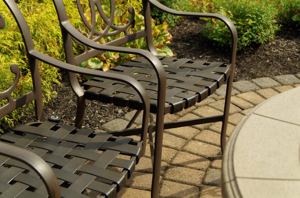 Tropitone Stoneworks Collection Patio Table and Six Chairs