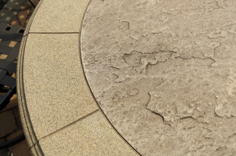 Tropitone Stoneworks Collection Patio Table and Six Chairs