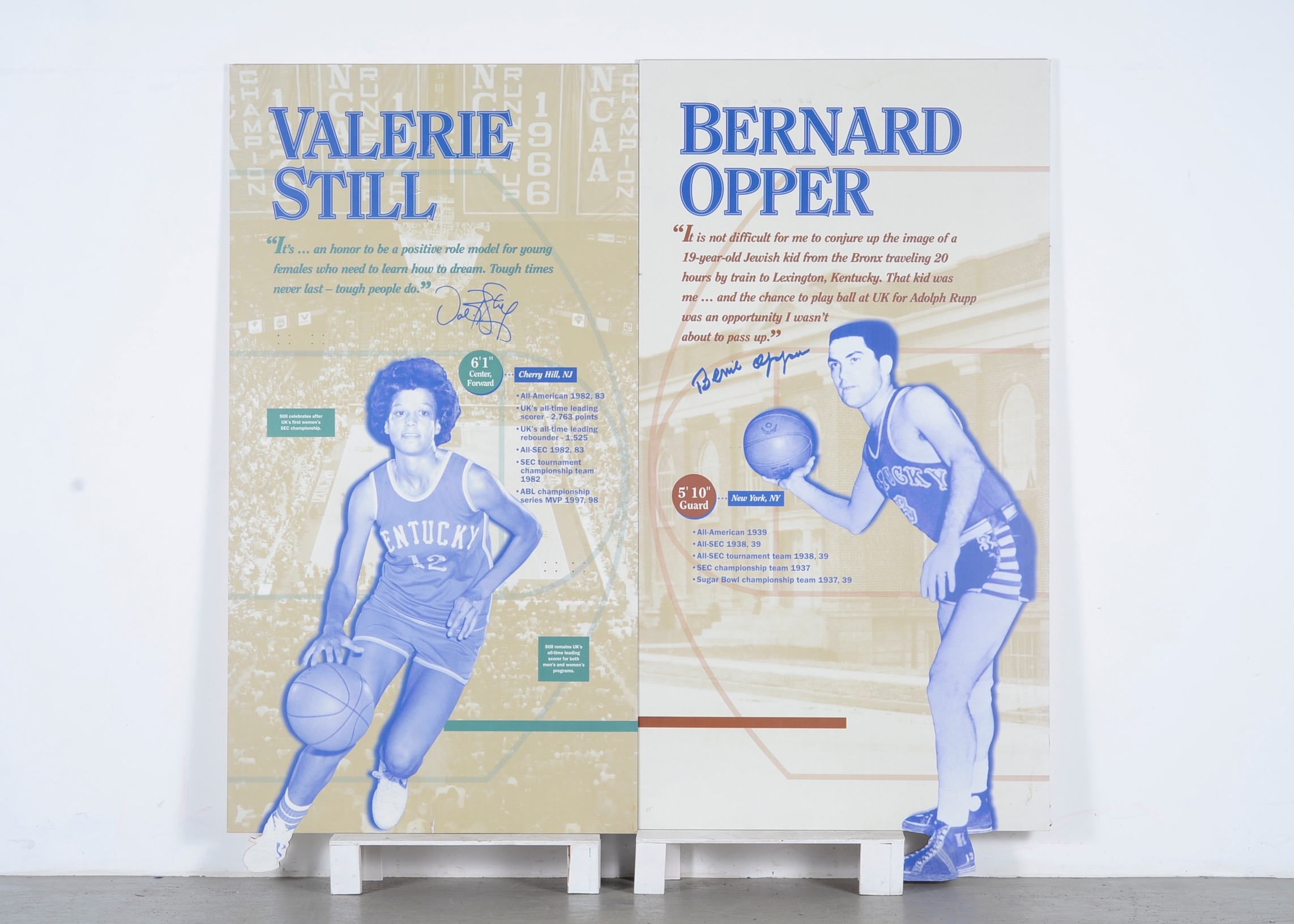 Valerie Still and Bernard Opper UK Basketball Museum Displays