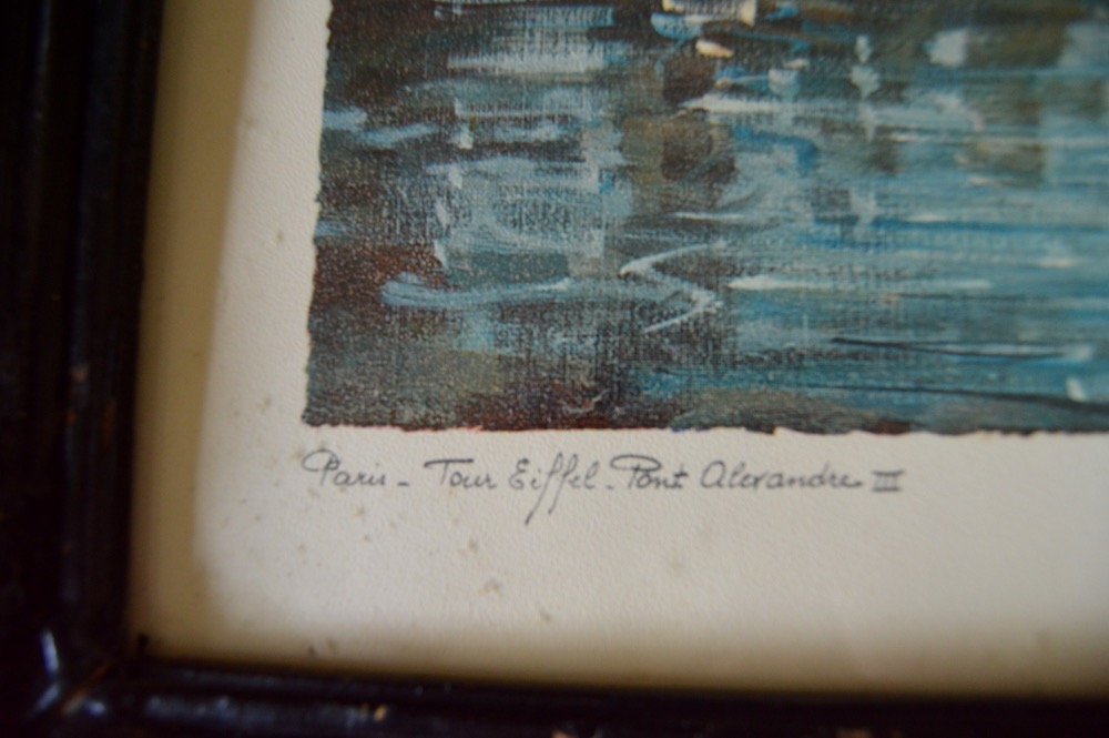 "Paris - Tour Eiffel, Pont Alexandre III" Print