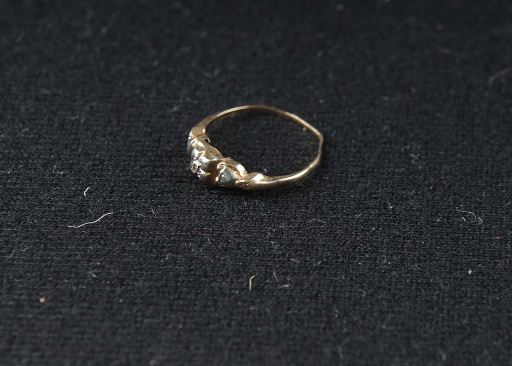Vintage 14k White and Yellow Gold Diamond Ring