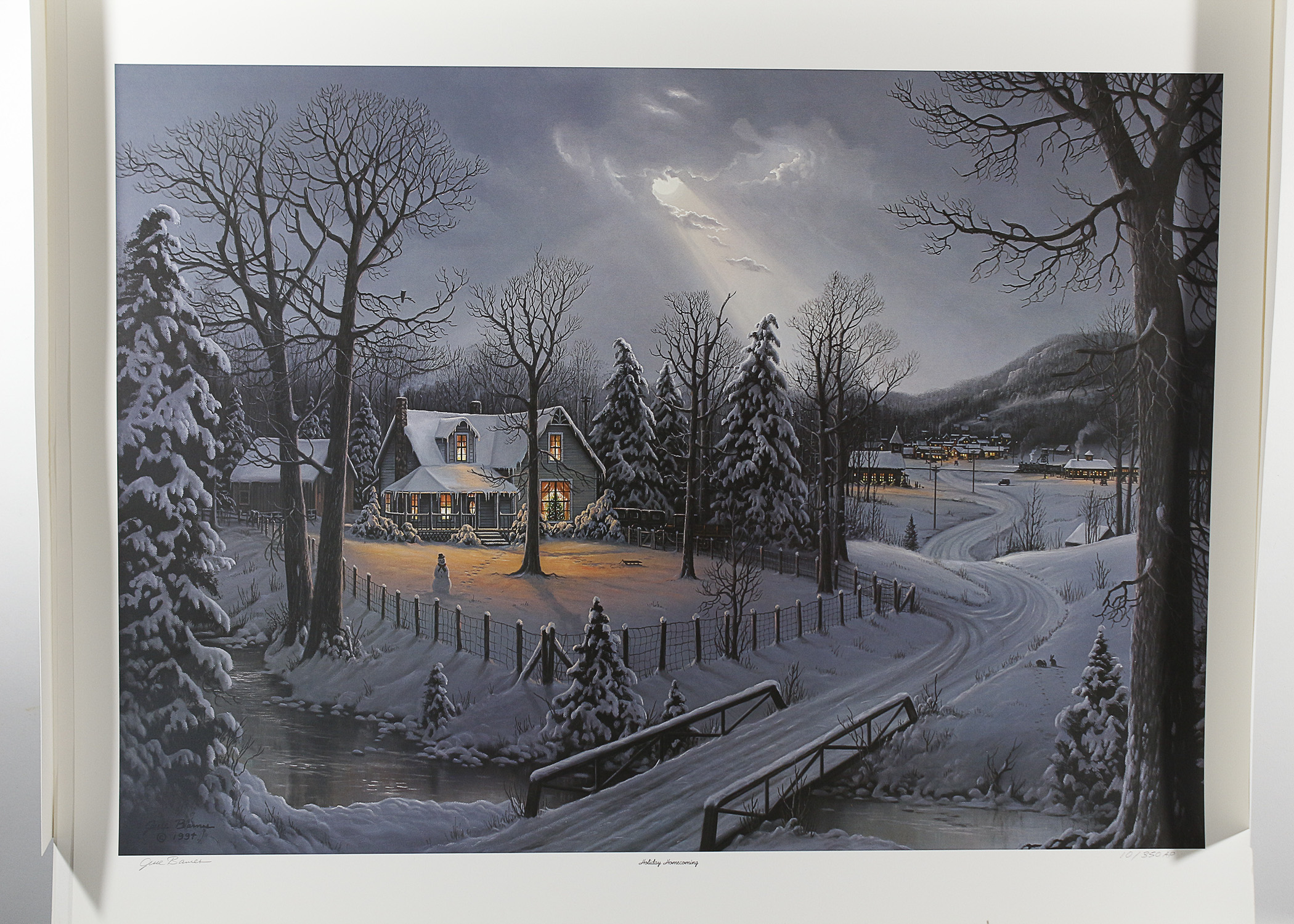 Signed Limited Edition Jesse Barnes "Holiday Homecoming" Print