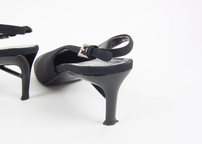 Pair of Prada Women's Kitten Heel Slingbacks, Size 39