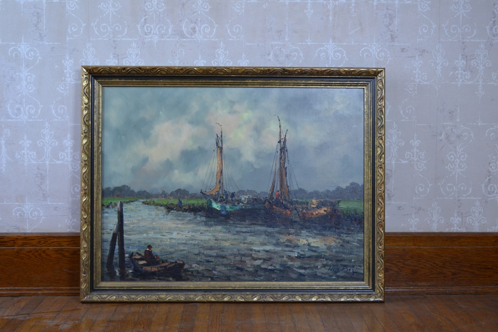 Original Oil On Canvas By Surinamese Artist  Wim Bos Verschuur