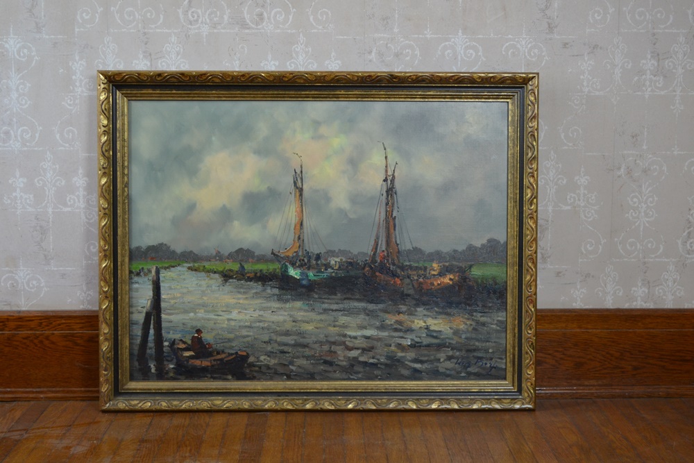 Original Oil On Canvas By Surinamese Artist  Wim Bos Verschuur