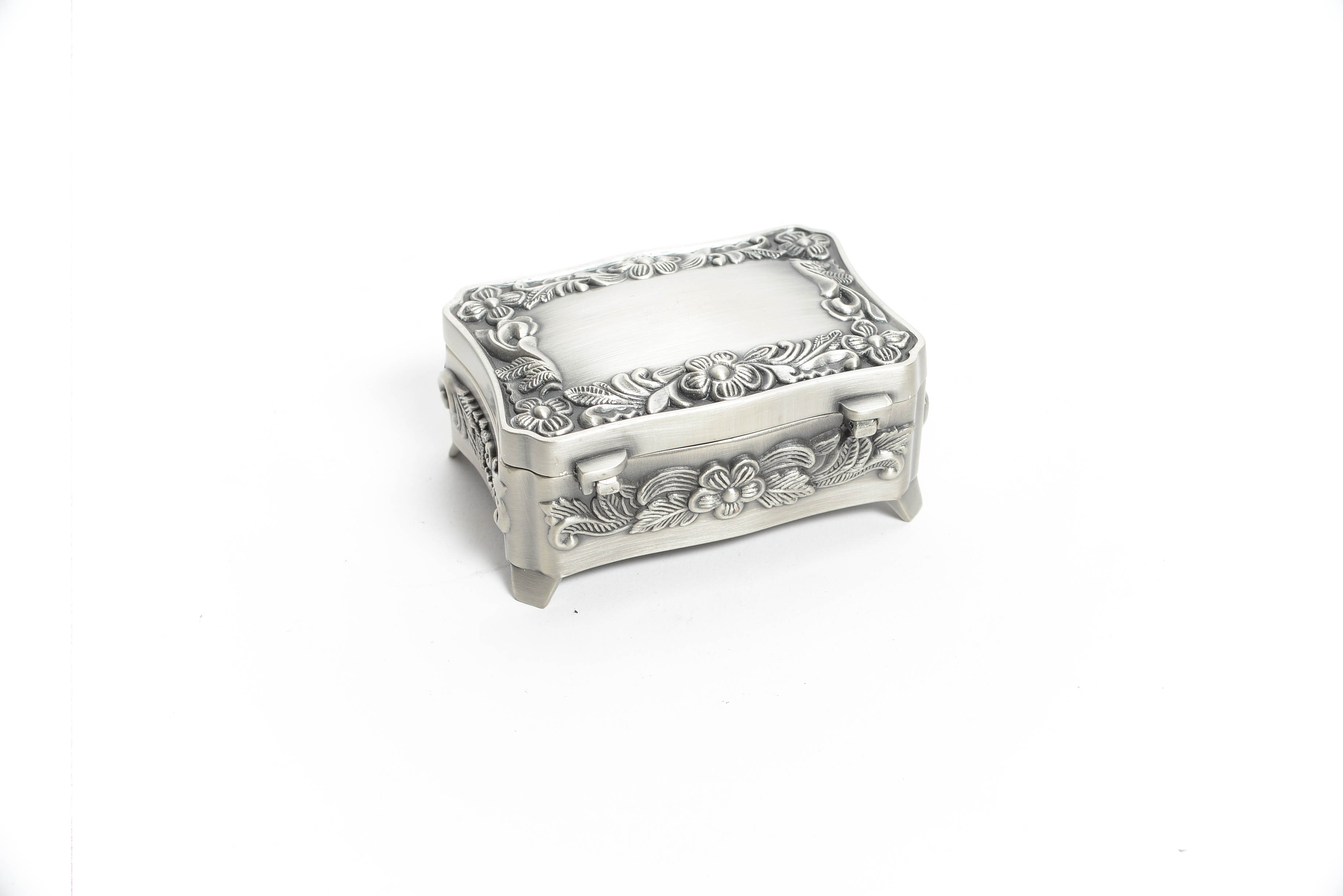 Metal Carved Trinket Box