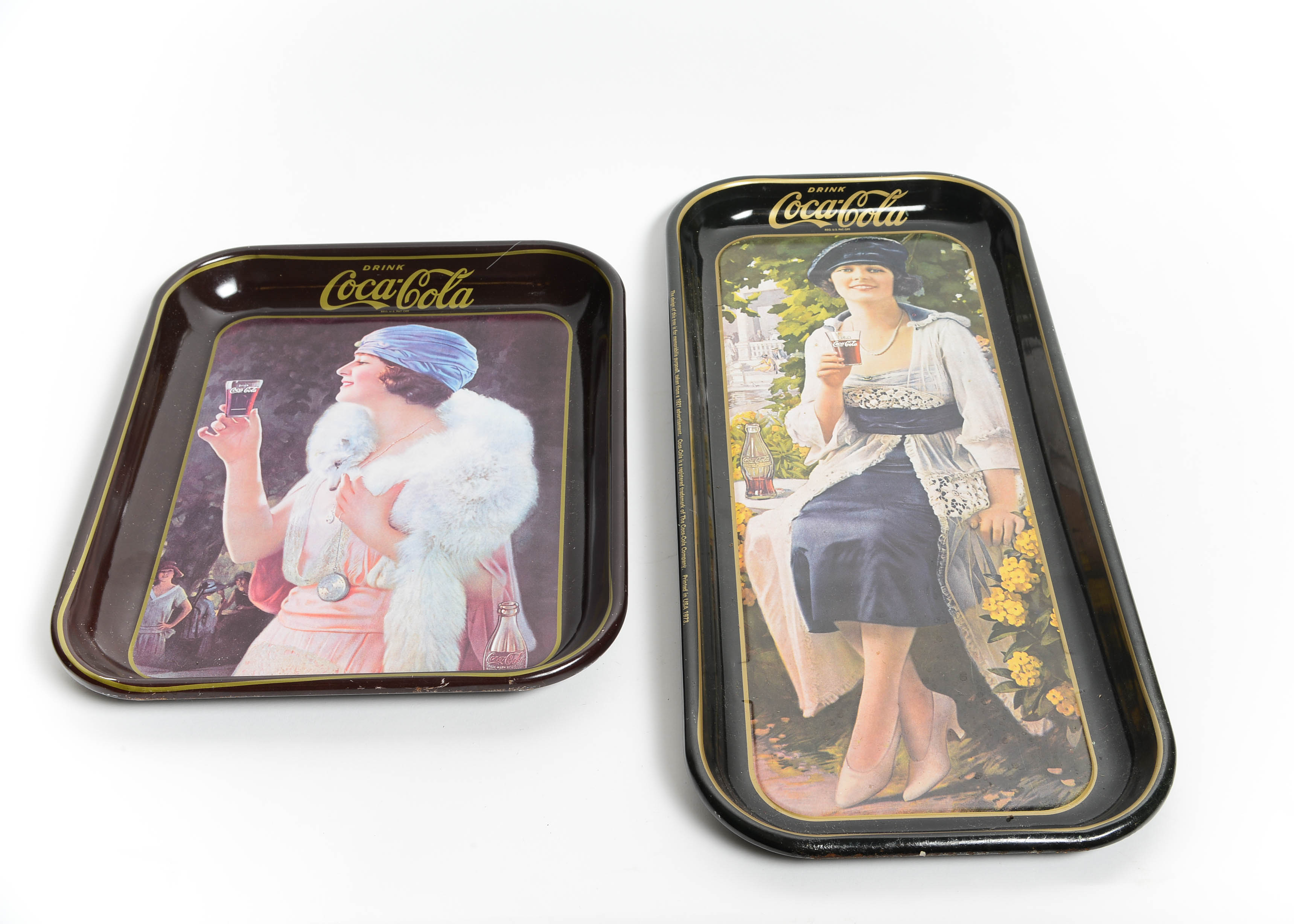 Vintage Metal Coca-Cola Trays