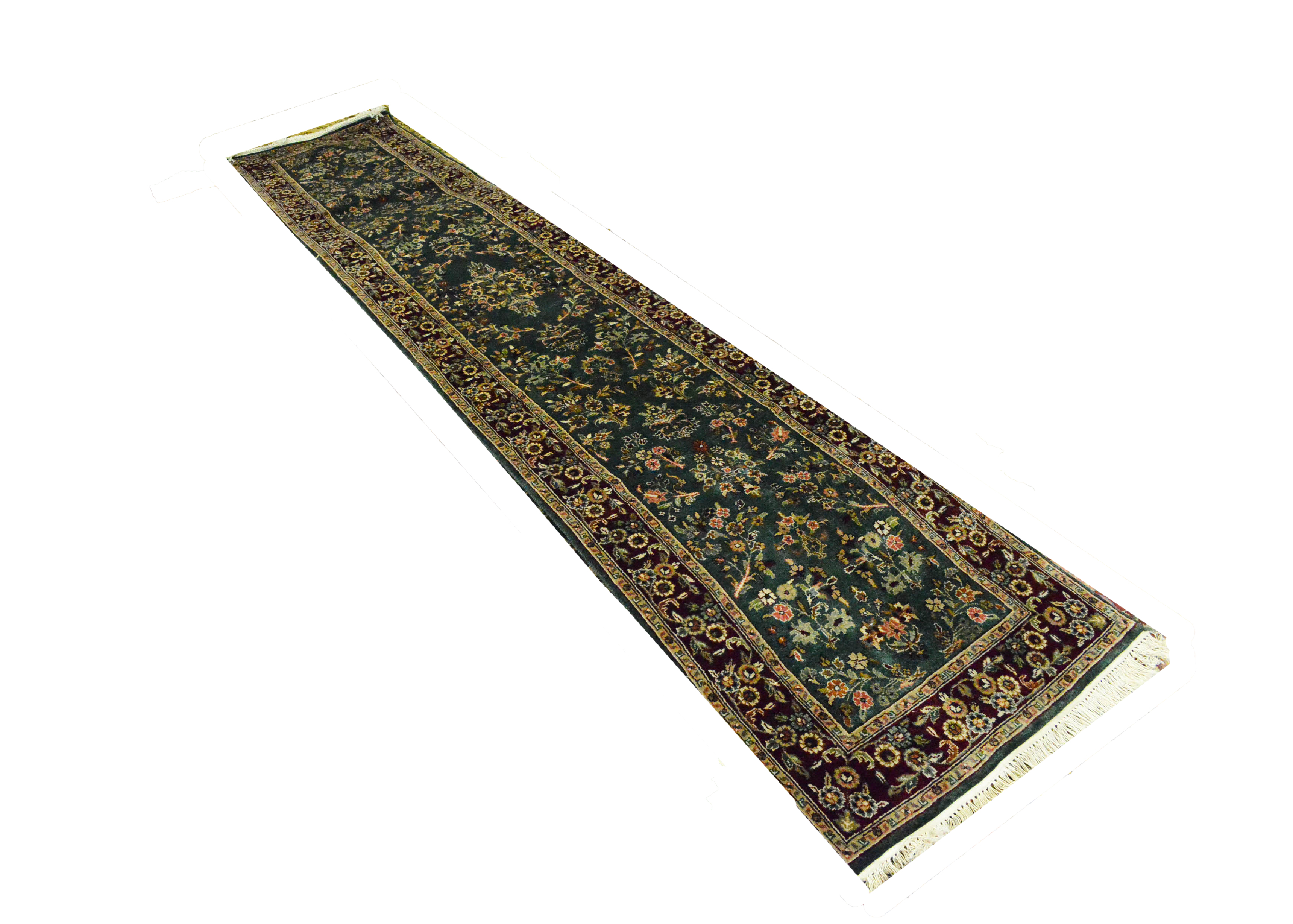Indo Persian Hand-Knotted Runner