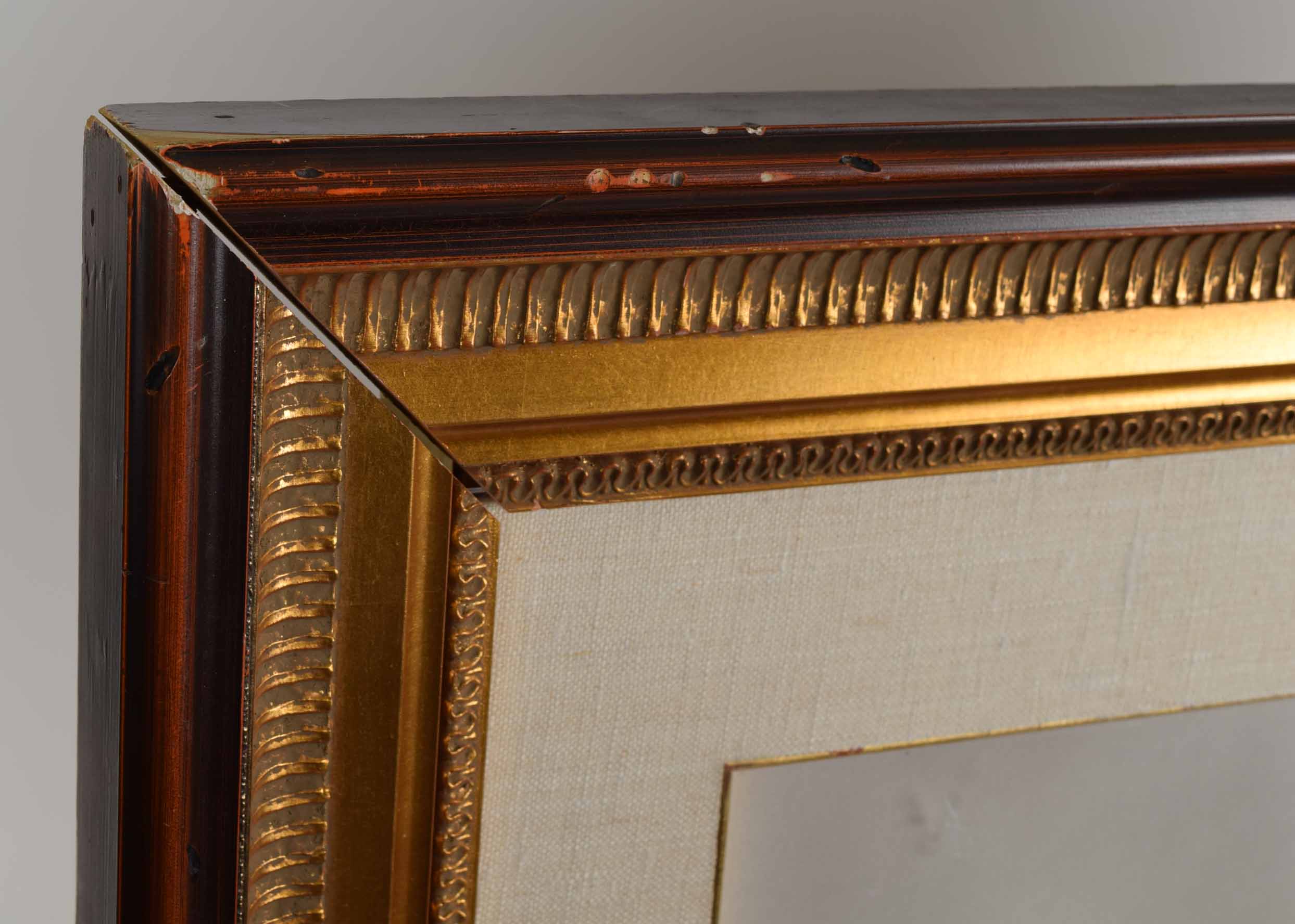 Laszlo Dus Signed Original Torn Lithograph Collage "Ablak VIII"