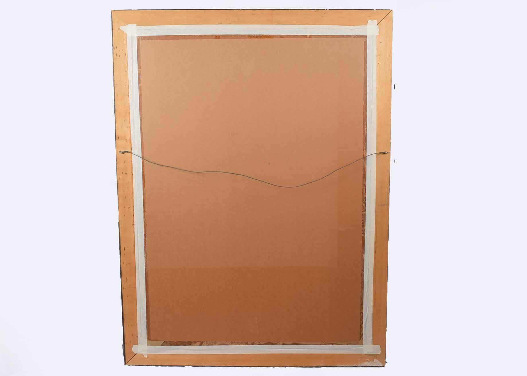 Laszlo Dus Signed Original Torn Lithograph Collage "Ablak VIII"