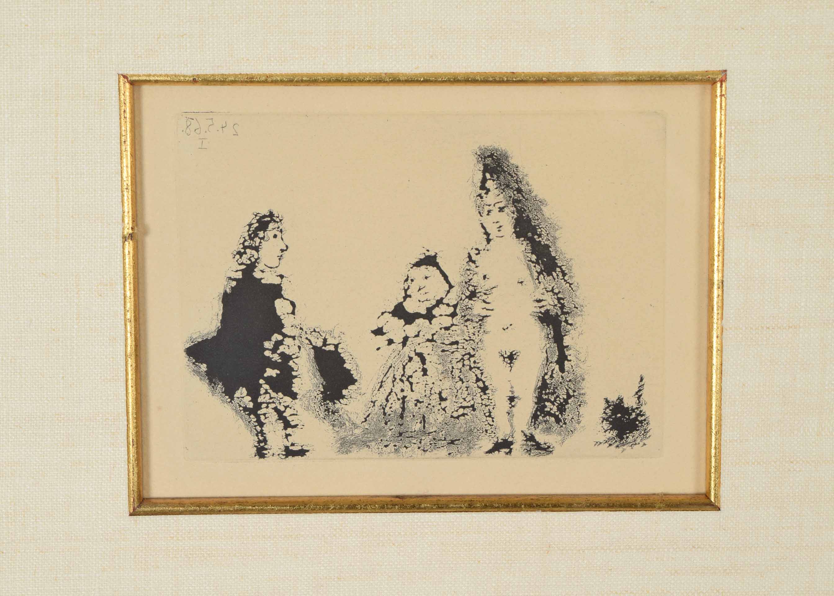 Picasso "La Celestine Acte I" Sugar Lift on Paper Print