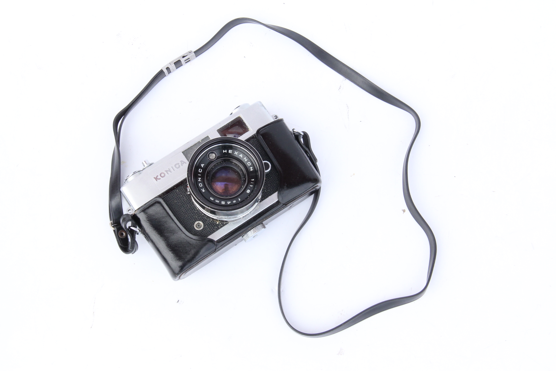 Vintage Konica Auto S2 Rangefinder 35MM Camera & Case