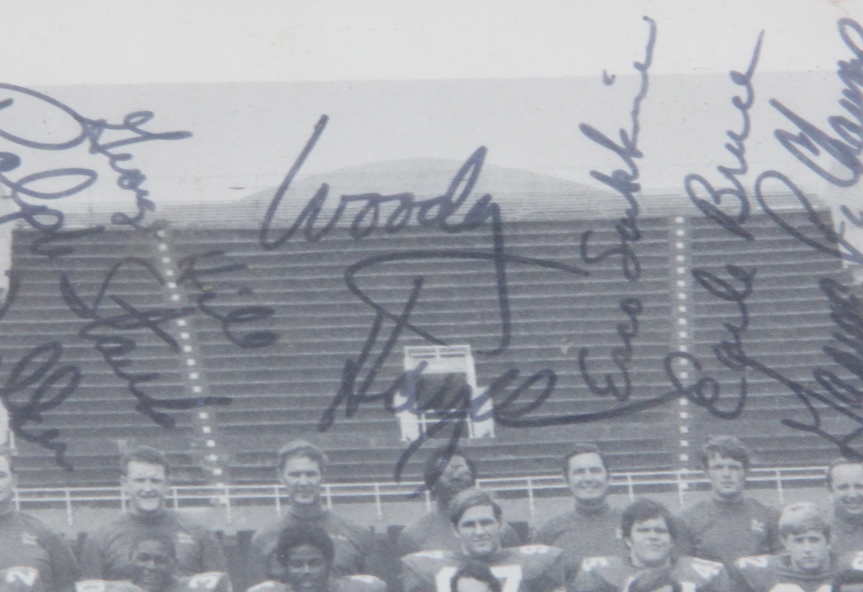 Signed Woody Hayes 1971 Ohio State Buckeyes Photograph
