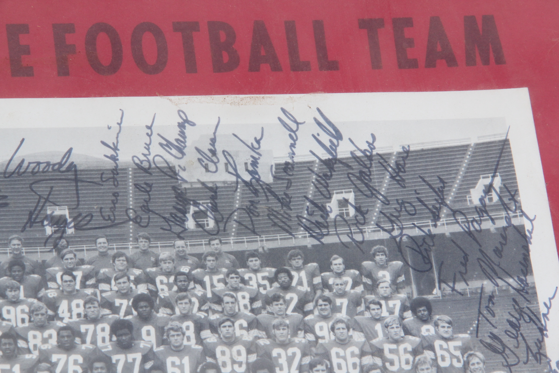 Signed Woody Hayes 1971 Ohio State Buckeyes Photograph