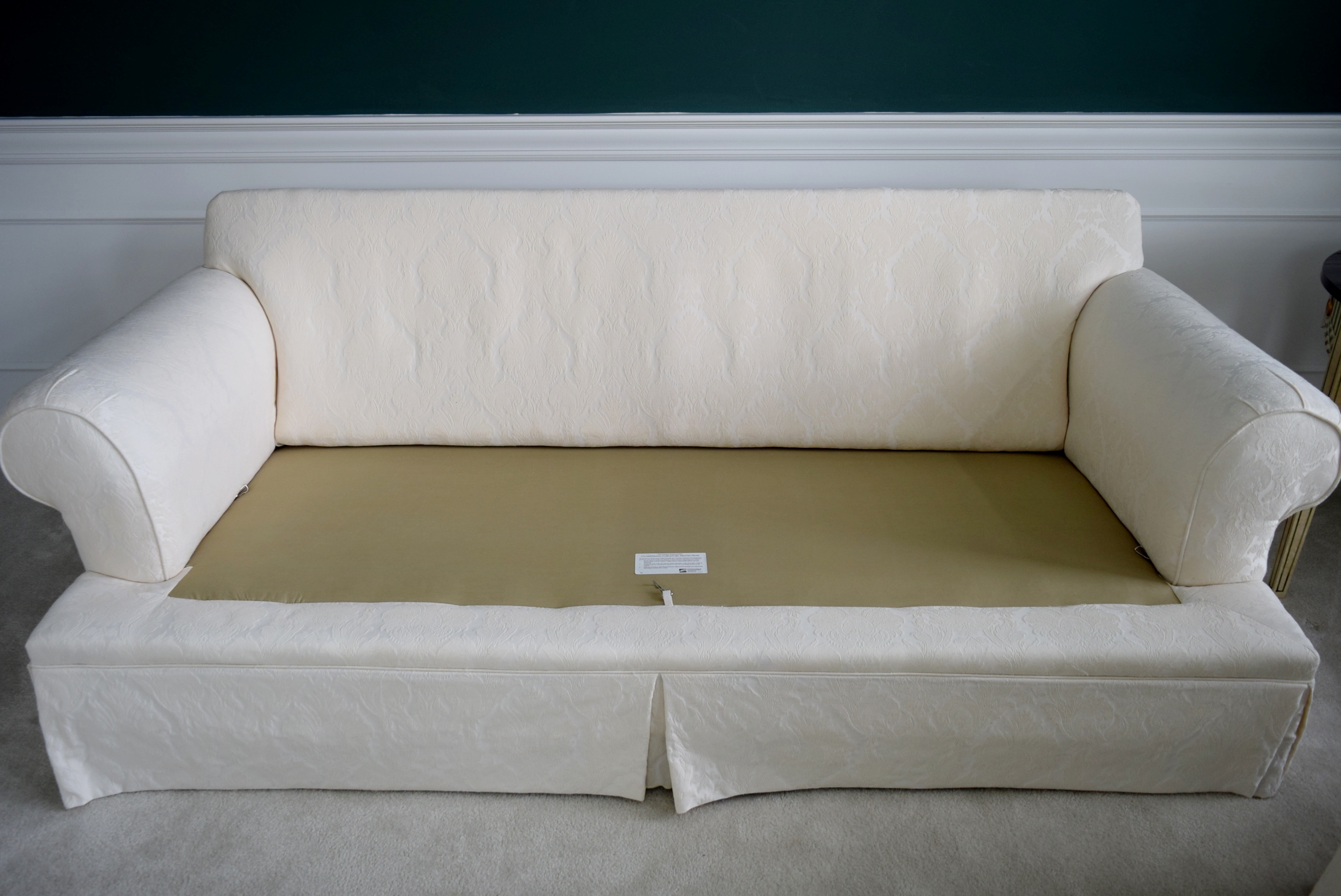 Ivory Four-Cushion Sofa
