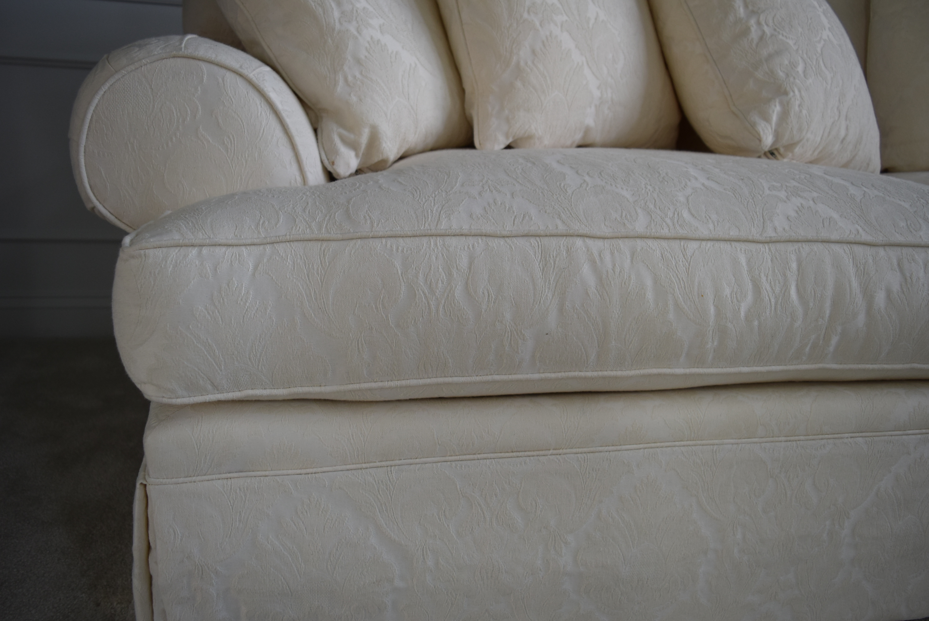 Ivory Four-Cushion Sofa