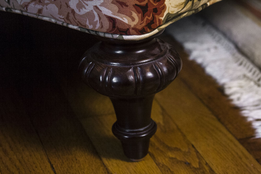 Upholstered Floral Arm Chair