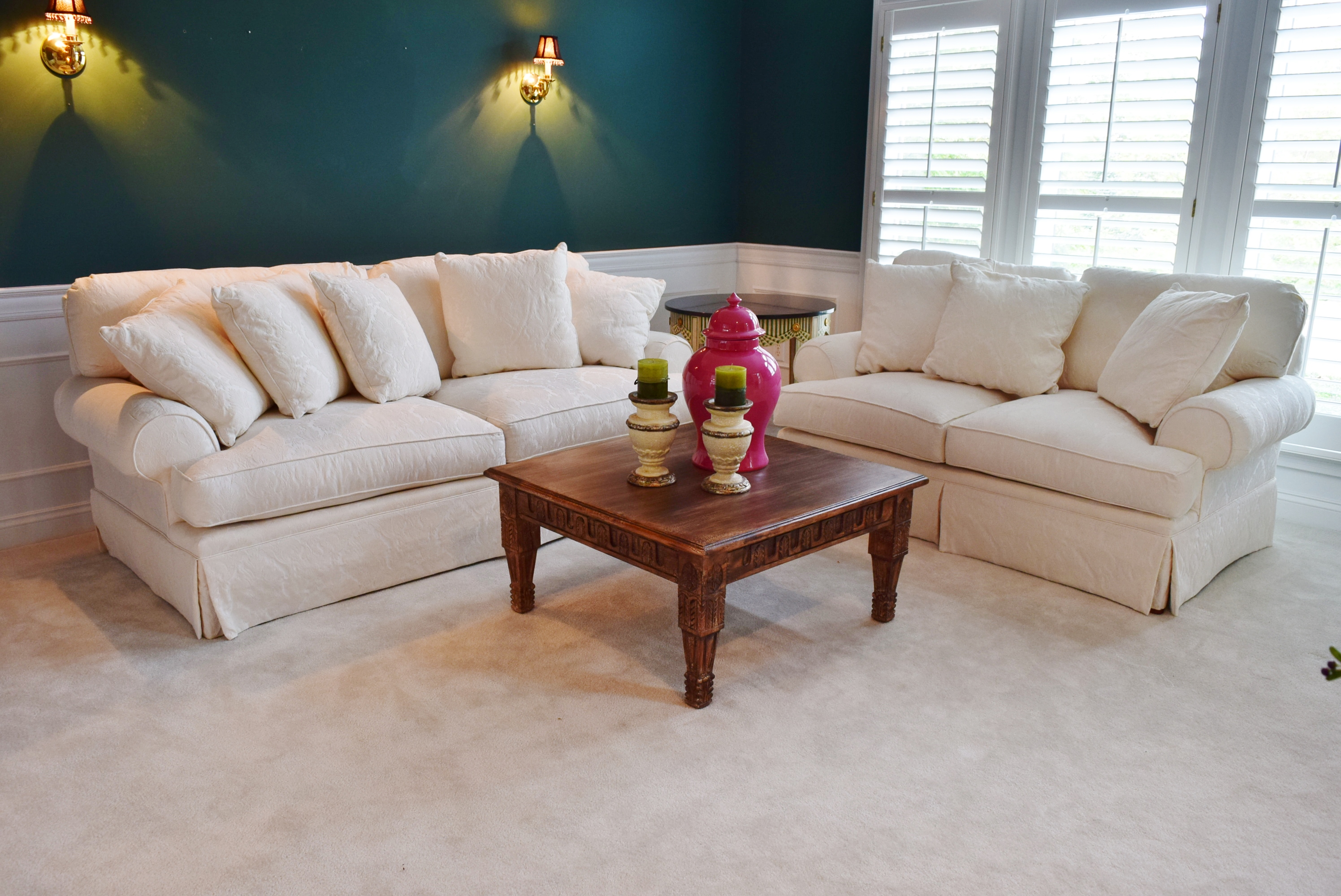 Ivory Four-Cushion Sofa