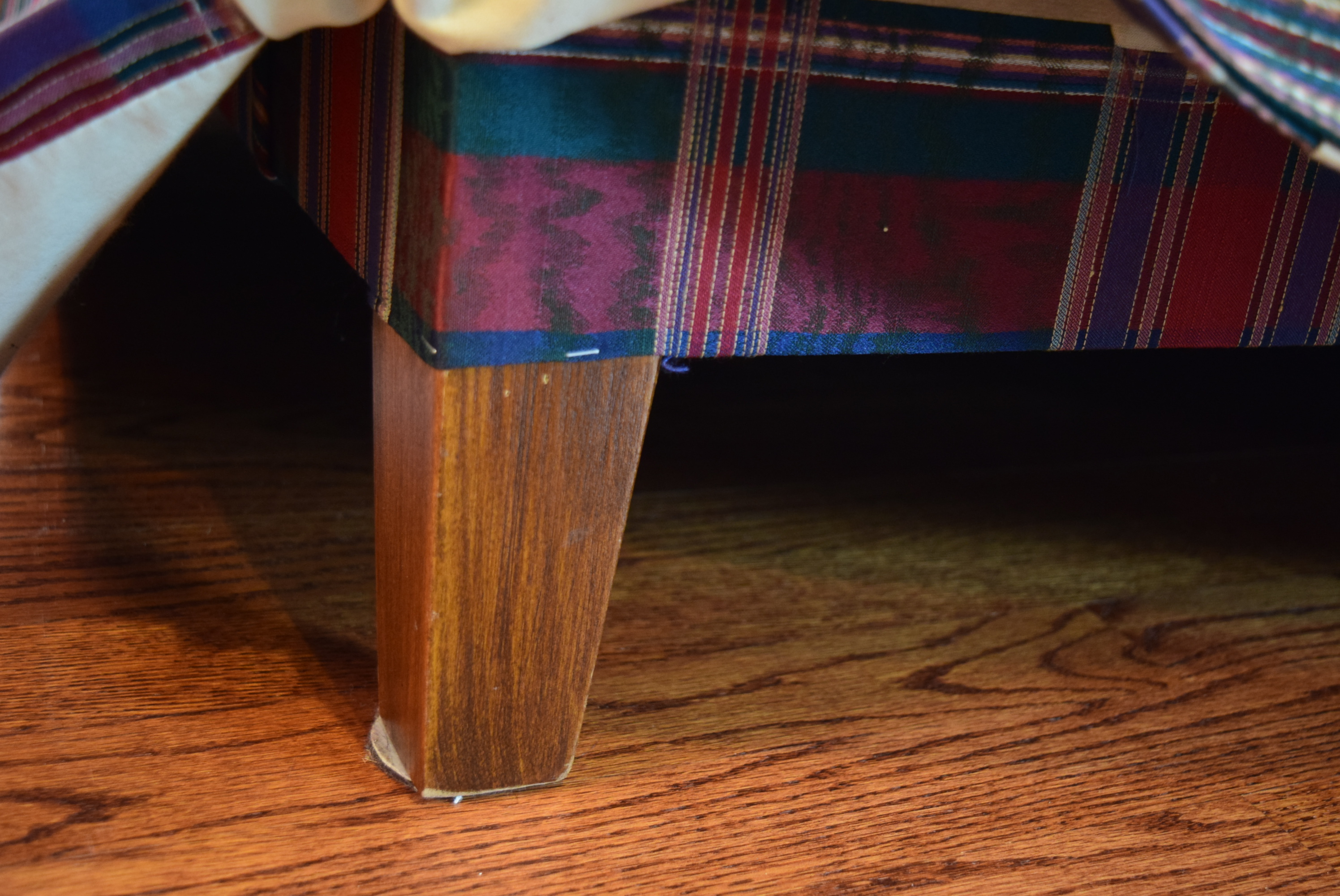 Plaid Upholstered Loveseat