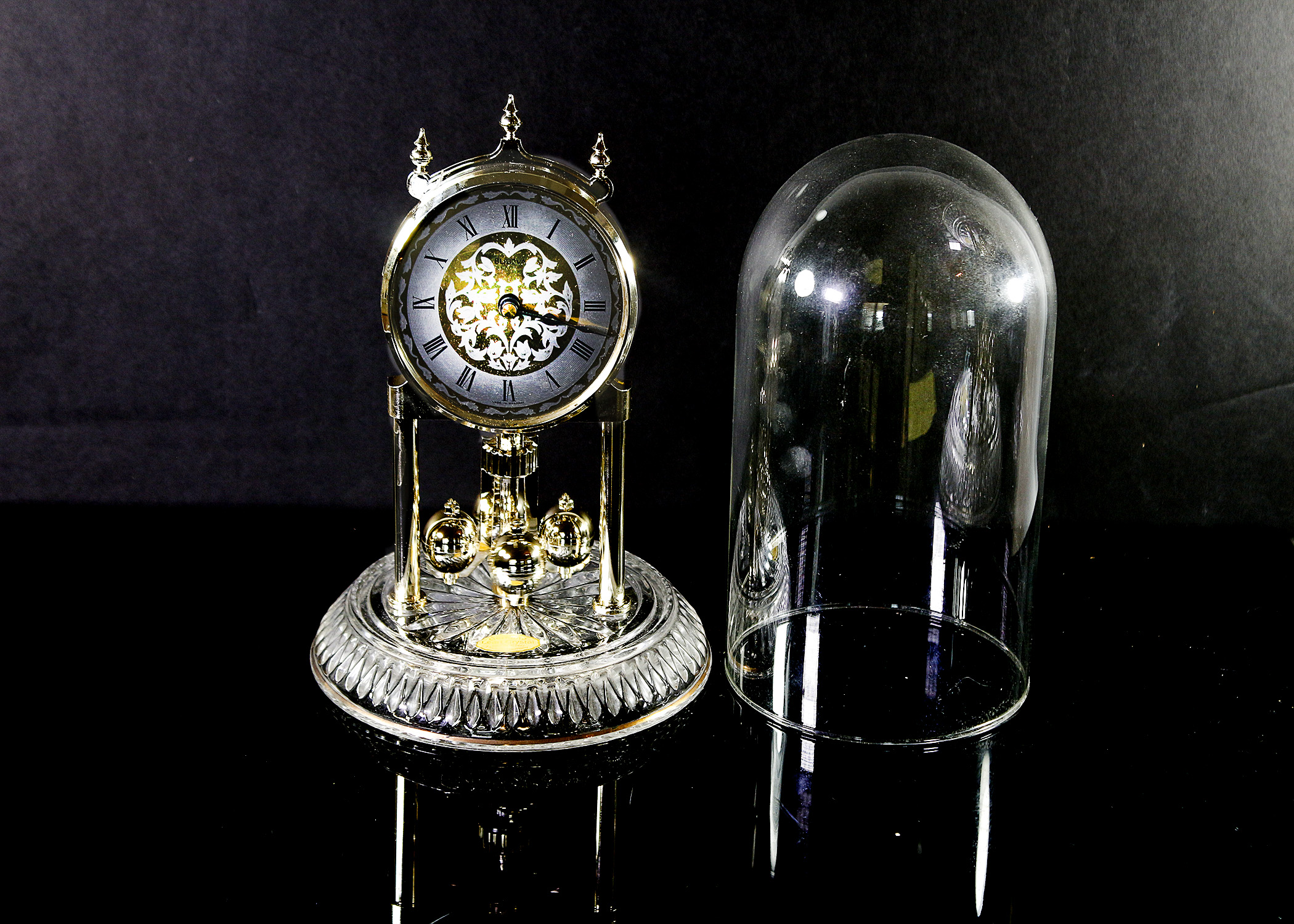 Genuine Lead Crystal Bulova Anniversary Clock