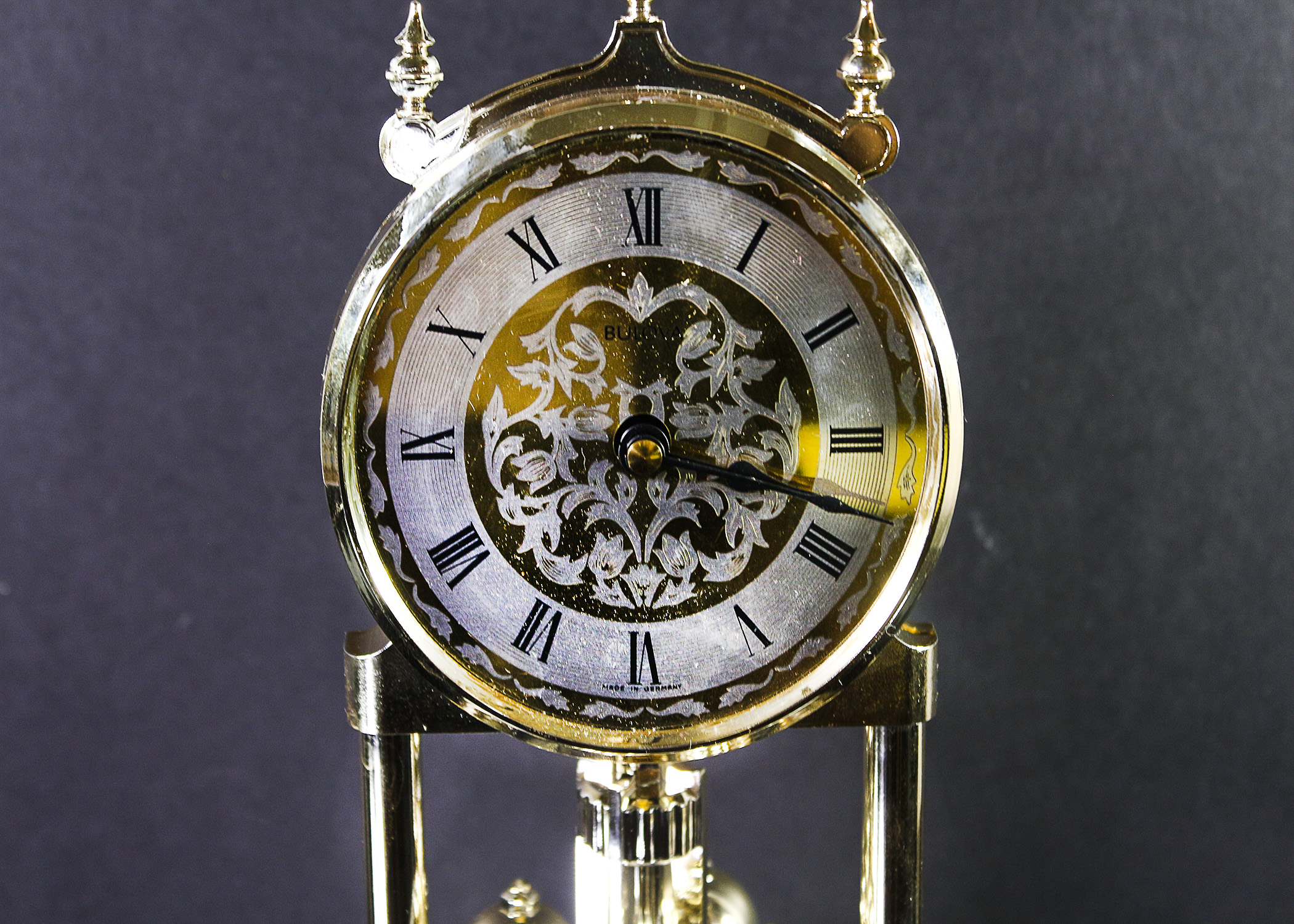 Genuine Lead Crystal Bulova Anniversary Clock