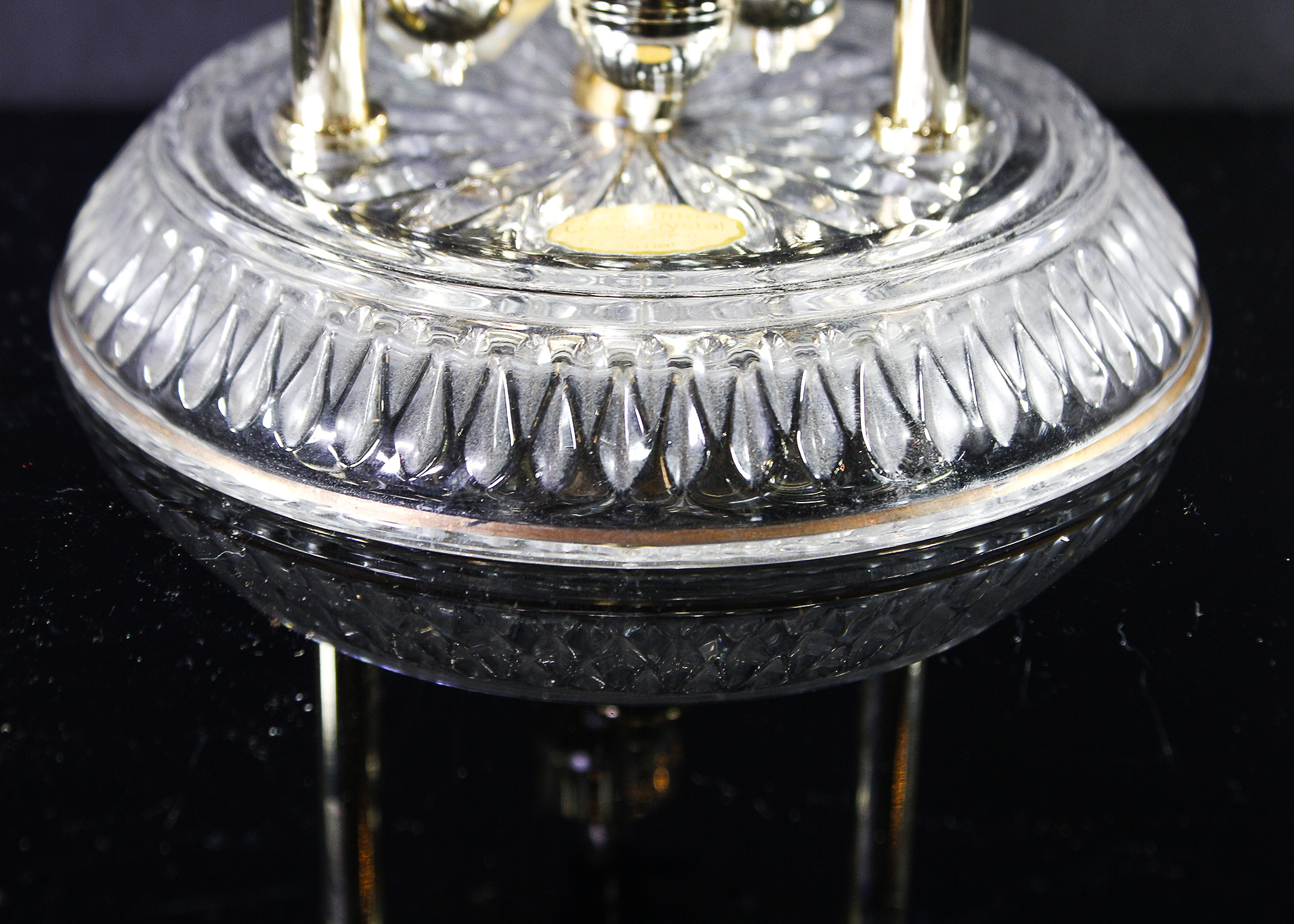 Genuine Lead Crystal Bulova Anniversary Clock